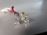 14K Gold Diamond Gemstone Earrings