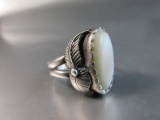 Signature LB Jewelry Sterling Silver Mother of Pearl Ring