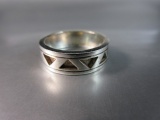 Vintage Sterling Silver Band Accent Styledized Ring