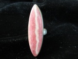 2” Natural Stone Sterling Silver Artisan Ring