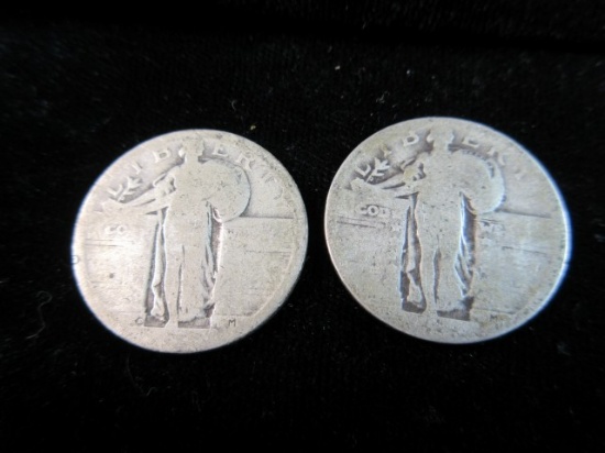 Pair of Standing Liberty Silver Coins