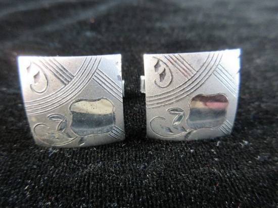 Vintage Sterling Silver Cuff Links