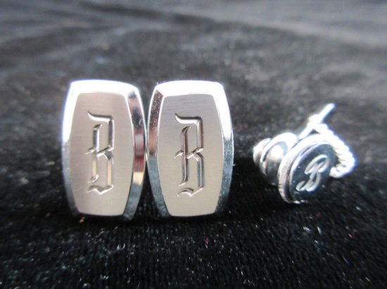 Hickok Vitnage Cufflinks and Tie Pin