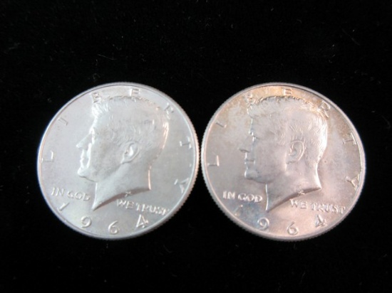 1964 Silver Half Dollar Lot of Two