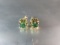 14k Yellow Gold Emerald Gemstone Earrings