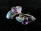 Amethyst and opal Sterling Silver Earrings