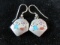 COP Sterling Silver Crushed Inlay Stone Earrings