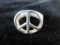 Vintage Peace Themed Sterling Silver Ring