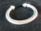David Yurman Sterling Silver 585 Bracelet. One end has small indentations.