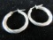 1” Sterling Silver Hoop Earrings