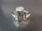 Vintage 10K White Gold Diamond Ring