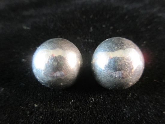 Sterling Silver Large Stud Style Earrings