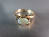 10K Yellow Gold Opal Gemstone Ring