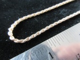 20” Sterling Silver Rope Necklace