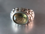 Vintage Sterling Silver Citrine Stone  Ring