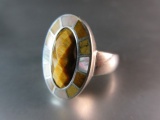 Tiger Eye Stone Sterling Silver Ring