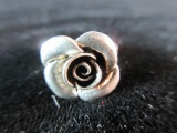 Vintage Flower Themed Sterling Silver Ring