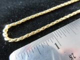 18” 14K Gold Necklace. There will be a 14K Gold Latch on it by auction date