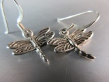 Sterling Silver Dragon Fly Earrings