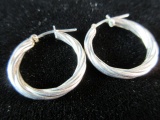 1” Sterling Silver Hoop Earrings