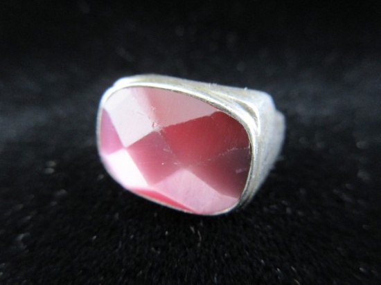 Rose Stone Sterling Silver Vintage Ring