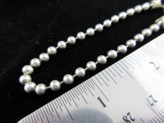 7.25: Sterling Silver Bead Style Vintage Bracelet