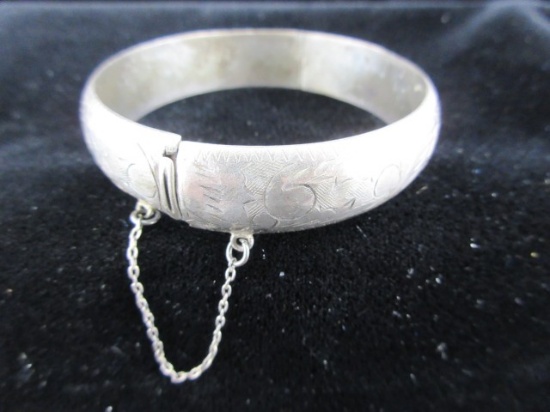 Vintage Sterling Silver Bangle Bracelet