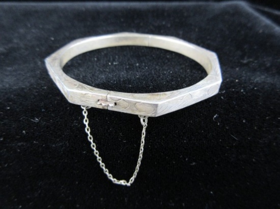 Vintage Sterling Silver Bangle Bracelet