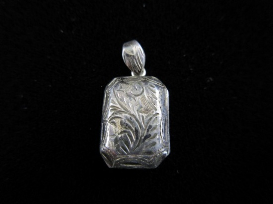 Sterling Silver Vintage Locket Pendant