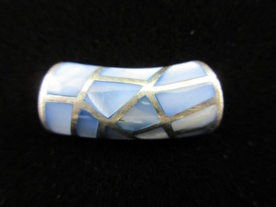 Sterling Silver Inlay Slide Pendant
