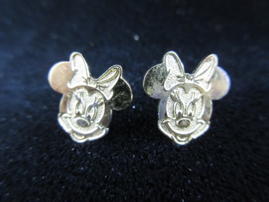 Sterling Silver Disney Minnie Mouse Earrings