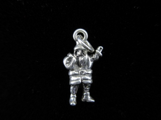 Sterling Silver Santa Pendant