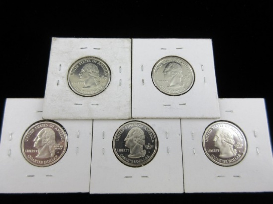 Proof State Quarter Dollar lot of 5