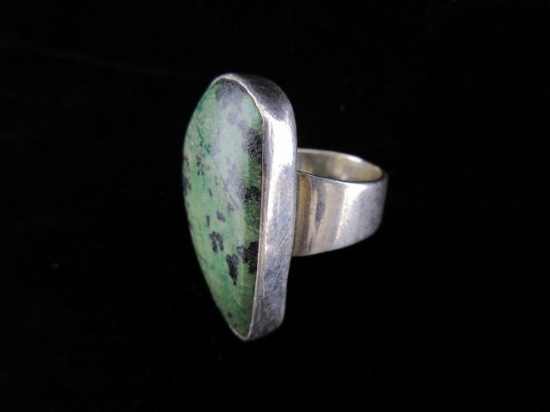 Vintage Sterling Silver Natural Stone Ring