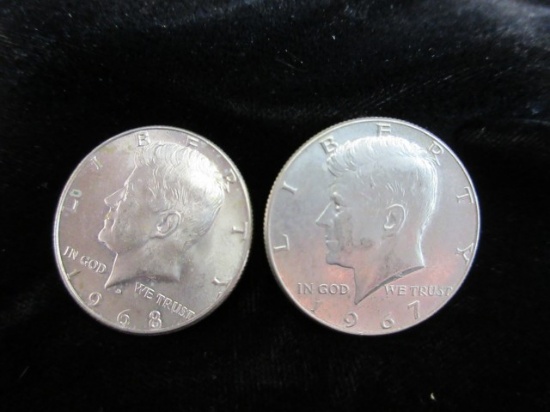 1968-1967 Kennedy Half Dollars