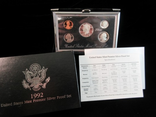 1992 US Mint Premier Silver Proof Set