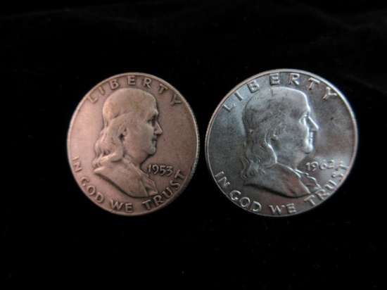 1953-1952 Silver Half Dollars