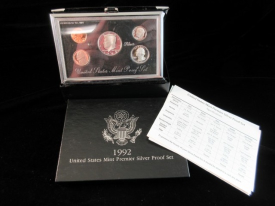 1992 US Mint Premier Silver Proof Set