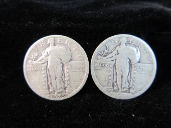 1926 and No Date Silver Quarter Lot of Two