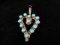 Vintage Point Style Turquoise Stone Heart Shaped Pendant