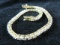 Gold Tone CZ Stone Tennis Bracelet