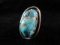 RL Signed Native American Sterling Silver Turquoise Stone Ring