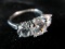 925 CZ Stone Cocktail Style Ring