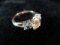 Gold Over 925 Silver Cocktail Style Ring