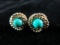 Turquoise Stone Sterling Silver Earrings