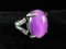 Large Purple Stone Sterling Silver Vintage Ring