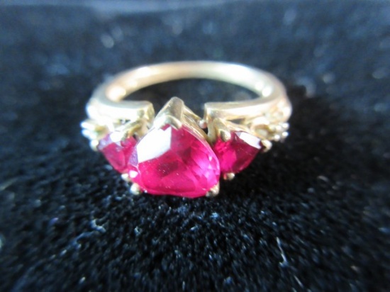 10K Gold Ruby Yellow Gold Ring