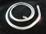 20” Omega Style Sterling Silver Necklace
