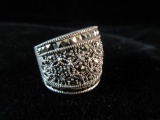 Sterling Silver Markasite (missing one) Accent Ring