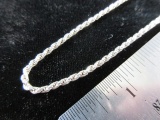 24” Sterling Silver Rope Style Necklace
